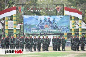 Upacara Peringatan Hari Juang Infanteri ke-75 TNI AD Dihadiri oleh Danrem 133/Nani Wartabone