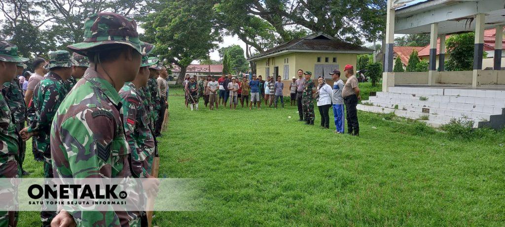 Koramil 1315-04/Tibawa Kodim 1315 Gorontalo: Karya Bakti Bersama untuk Kebersihan Lingkungan