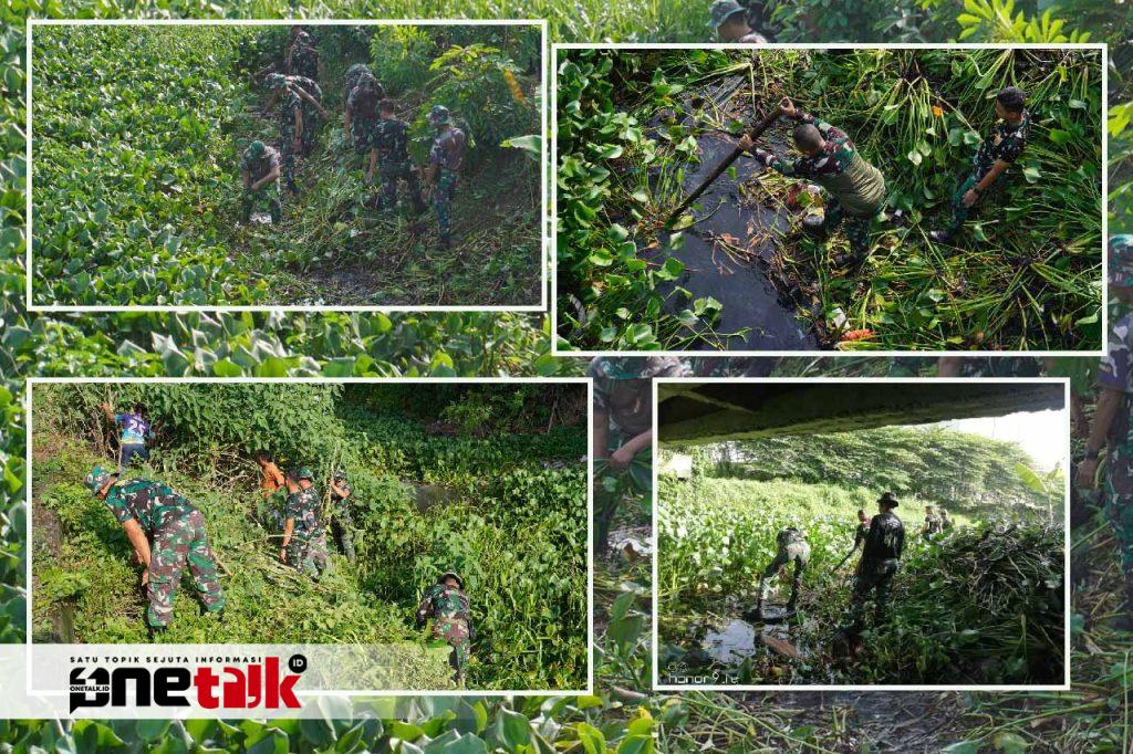Kodim 1304/Gorontalo dan Warga Bersatu di Karya Bakti Bersihkan Sungai Bolango