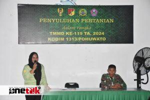 TMMD Ke-119 Kodim 1313/Pohuwato Gelar Penyuluhan Pertanian untuk Swasembada Pangan