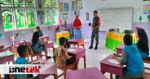 Babinsa Koramil 03/Sumalata Gaungkan Bela Negara di SDN Mebongo Melalui Program Army Go To School