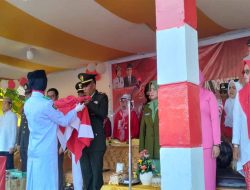 Danramil 1314-02/Atinggola Pimpin Upacara Penurunan Bendera di HUT RI ke-79, Tekankan Pentingnya Persatuan dan Nilai Perjuangan