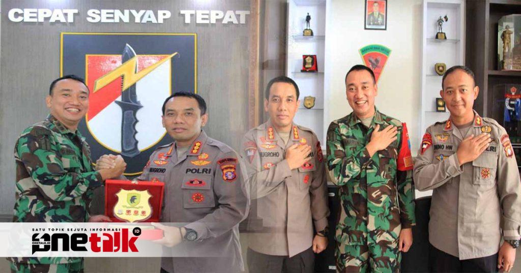 Memperkuat Sinergi TNI-Polri, Danyonif 631/Atg Sambut Kunjungan Kerja Dansat Brimob Polda Kalteng