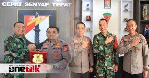 Memperkuat Sinergi TNI-Polri, Danyonif 631/Atg Sambut Kunjungan Kerja Dansat Brimob Polda Kalteng