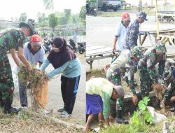 Karya Bakti HUT TNI ke-79 di Pasar Minggu Kwandang: Sinergi TNI dan Masyarakat untuk Indonesia Maju