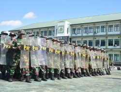 Korem 133/Nani Wartabone Gelar Pelatihan Penanggulangan Huru Hara untuk Sukseskan Pilkada Gorontalo 2024