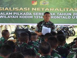 Kodim 1314/Gorontalo Utara Gelar Sosialisasi Netralitas TNI Menjelang Pilkada 2024