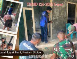 TMMD 124 Bangun Rumah Layak Huni di Gorut: Rumah Bapak Rustam Didipu Masuki Tahap Akhir