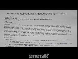 Petani Desa Mander Desak Pencopotan Kios Budi Asih: Jual Pupuk di Atas HET dan Diduga Jadi Alat Politik