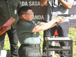 Sinergi TNI-Polri Lewat Olahraga: Danrem 133/NW Ikuti Kejuaraan Menembak HUT Bhayangkara ke-79