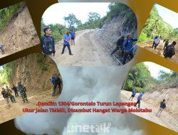 Dandim 1304/Gorontalo Turun Lapangan Ukur Jalan TMMD, Disambut Hangat Warga Molotabu