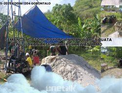 Semangat Gotong Royong TNI dan Warga Buata Wujudkan Akses Air Bersih Lewat TMMD