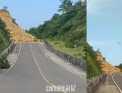 Longsor Tutup Total Jalan GORR Isimu Utara, Pengendara Diminta Waspada dan Cari Jalur Alternatif
