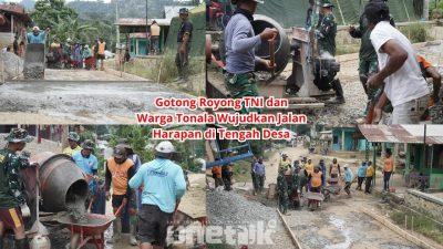 Gotong Royong TNI dan Warga Tonala Wujudkan Jalan Harapan di Tengah Desa