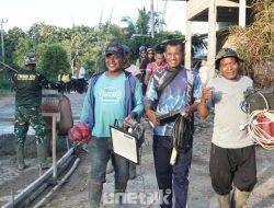Lampu Sorot di Tengah Malam, Simbol Semangat Kolaborasi TNI dan Warga dalam TMMD Gorontalo