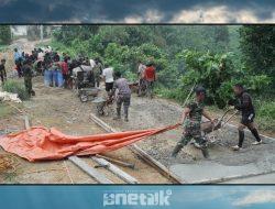 Hujan Deras Tak Surutkan Langkah: TMMD di Tonala Jadi Simbol Ketangguhan dan Solidaritas Warga