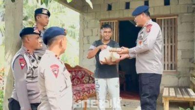 Brimob Gorontalo Tebar Kepedulian Jelang Ramadhan, Hadirkan Senyum dan Harapan di Hutuo dan Isimu Selatan