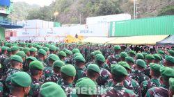 Danrem 133/NW Tegaskan Disiplin dan Dedikasi, Satgas Pamtas Yonif 713 Resmi Diberangkatkan ke Papua