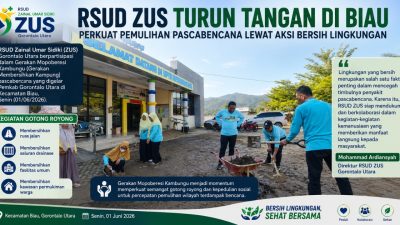 RSUD ZUS Turun Tangan di Biau, Perkuat Pemulihan Pascabencana Lewat Aksi Bersih Lingkungan