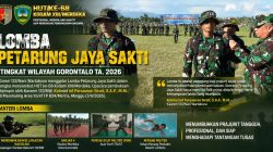 Semangat Petarung Prajurit Diuji, Korem 133/Nani Wartabone Gelar Lomba Jaya Sakti Sambut HUT ke-68 Kodam XIII/Merdeka