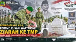 Peringati HUT ke-8, Korem 133/Nani Wartabone Ziarah ke TMP sebagai Wujud Penghormatan kepada Para Pahlawan