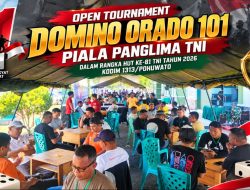 Turnamen Domino Orado 101 Piala Panglima TNI Semarakkan HUT Ke-81 TNI di Pohuwato